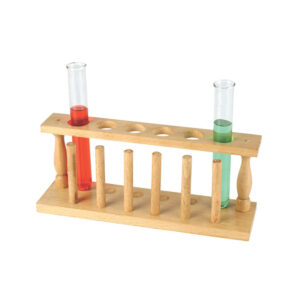 TEST TUBE RACKS WITH DRYING PEGS, WOODEN, 6 PLACE