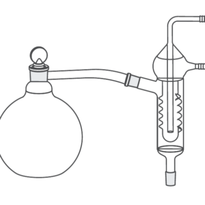 DISTILLING APPARATUS, WITH FRIEDRICHS CONDENSER, INTERCHANGEABLE JOINT AND STOPPER