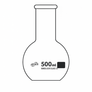 FLASK, BOILING, FLAT BOTTOM, WIDE NECK