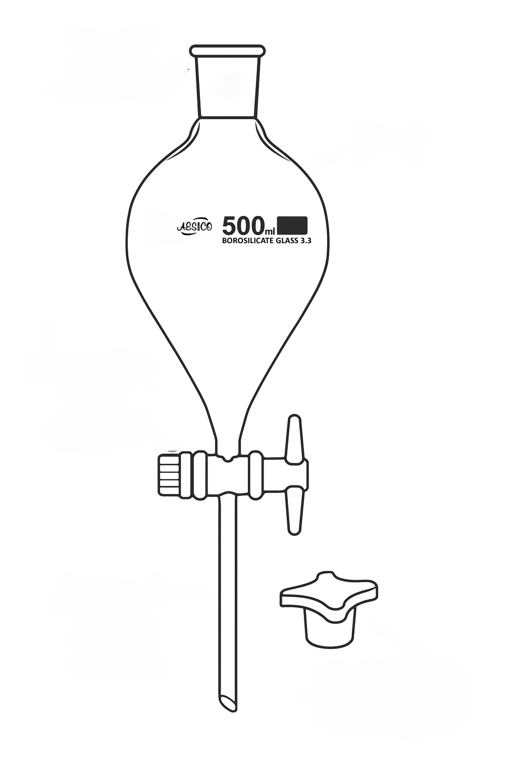 FUNNEL SEPARATING, PEAR SHAPED