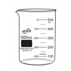 BEAKER, GLASS, LOW FORM