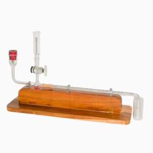 POTOMETER, GANONG, GLASS STOPCOCK, WOODEN BASE
