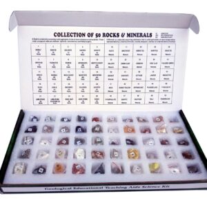 COLLECTION OF 50 ROCKS AND MINERALS (25+25)